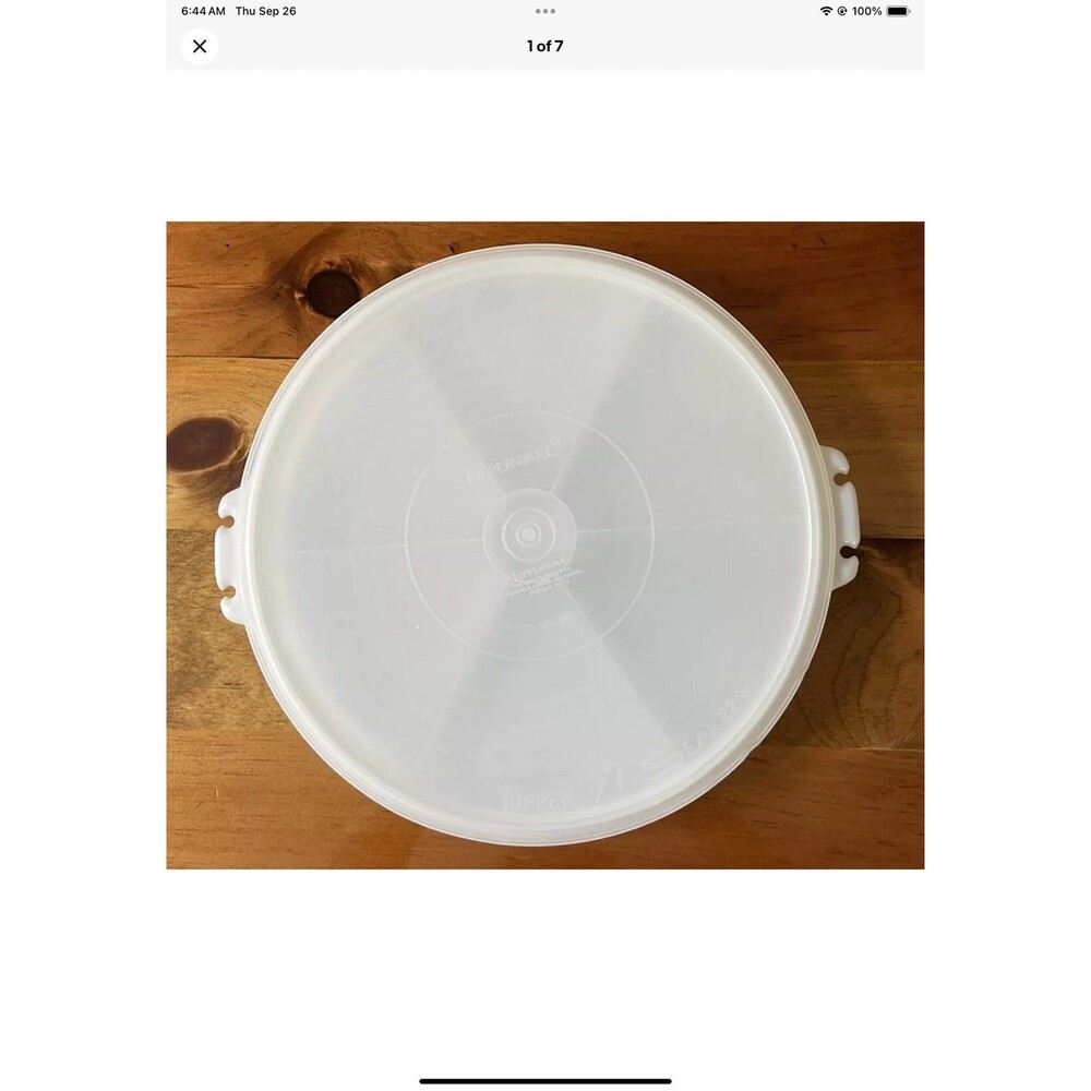 Vintage TUPPERWARE #405-1 Vegetable Relish Lazy Susan Divided Tray With Lid 13"